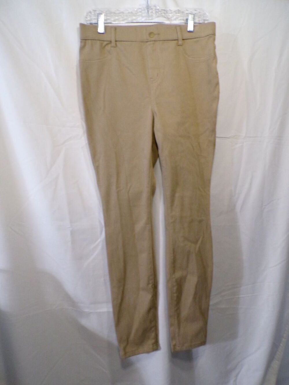 Time And Tru Women's Beige Skinny Chino Pants Medium M Khaki